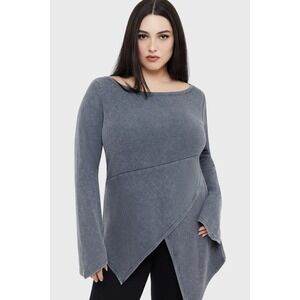 Walking in Abyss gray top plus